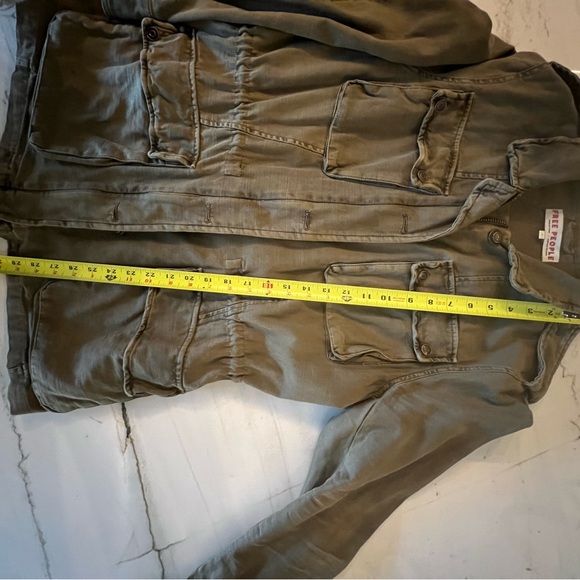 FREE PEOPLE Oversized, green military cargo jacket. Size M. - Picture 6 of 9